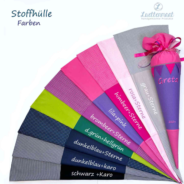 Schultüte Zuckertüte Pony Pferd hellbeige